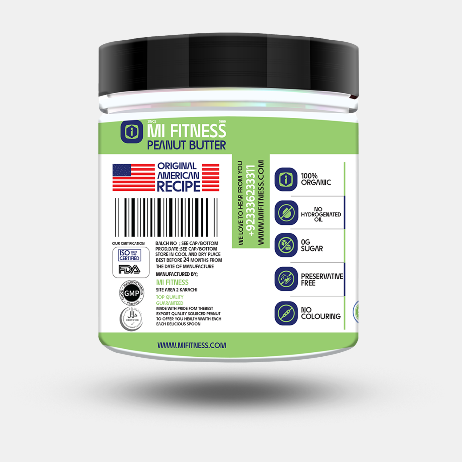 🇺🇸American Recipe Peanut Butter 500g - Mi Fitness - mi Fitness