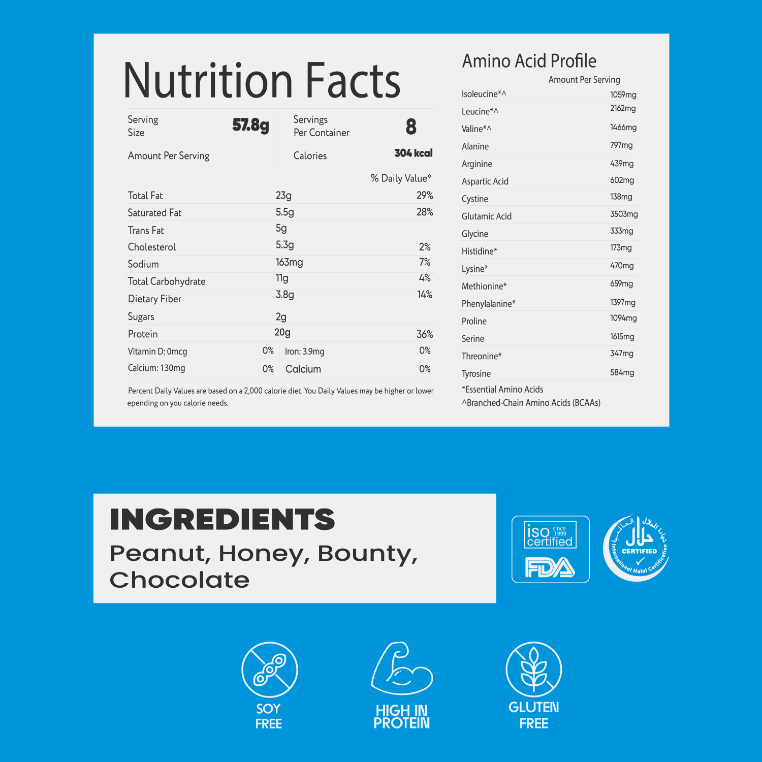 Peanut Butter Protein Bounty 500g - Mi Fitness®