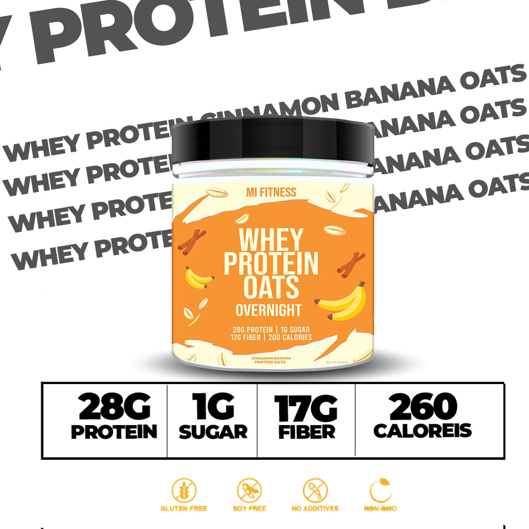 Whey Protein Overnight Oats – Cinnamon Banana 400g