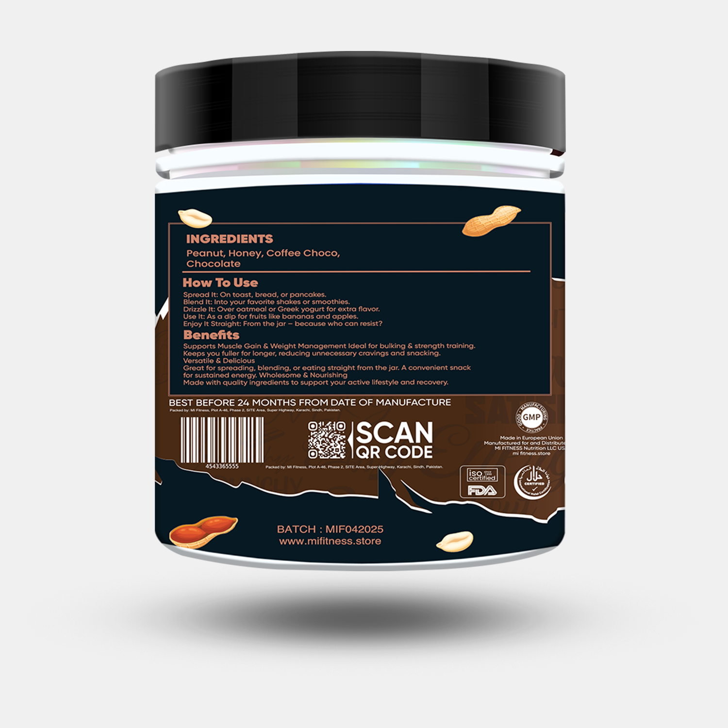 Peanut butter  Coffee Choco Protein 500g - Mi Fitness®