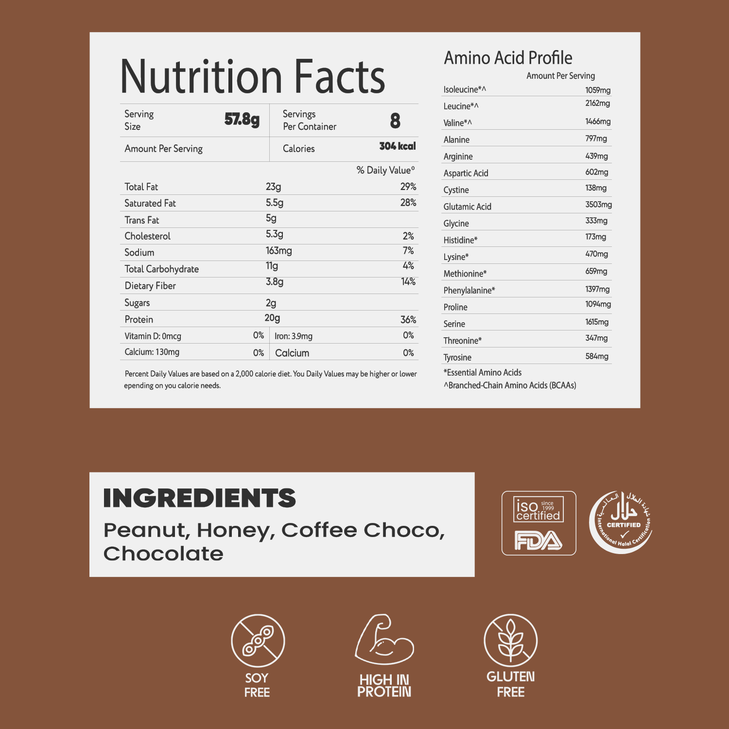 Peanut butter Coffee Choco Protein 01 kg - Mi Fitness®