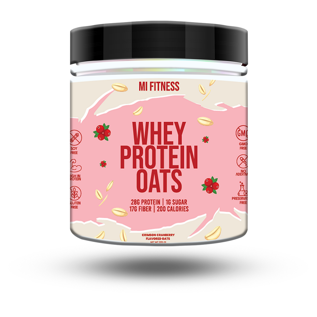 Whey Protein Overnight Oats – Cranberry 400g - mi Fitness
