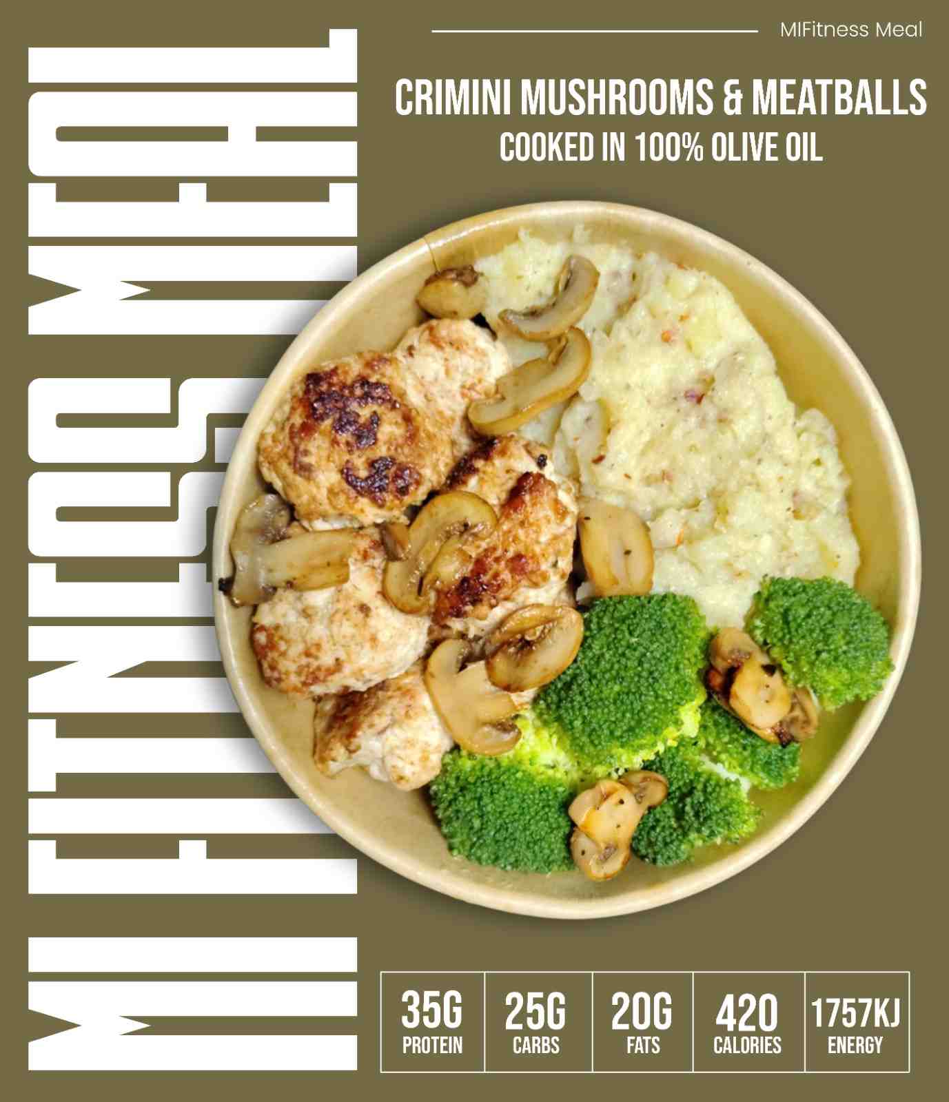 Crimini Mushroom & Meatballs