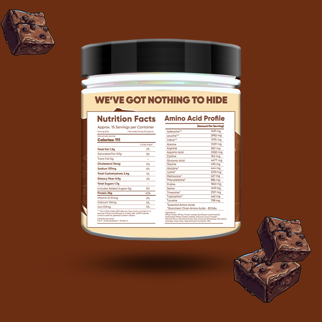 Whey ISO100 ULTRA-PURE Chocolate Fudge Brownie| 1 lbs - Mi Fitness®