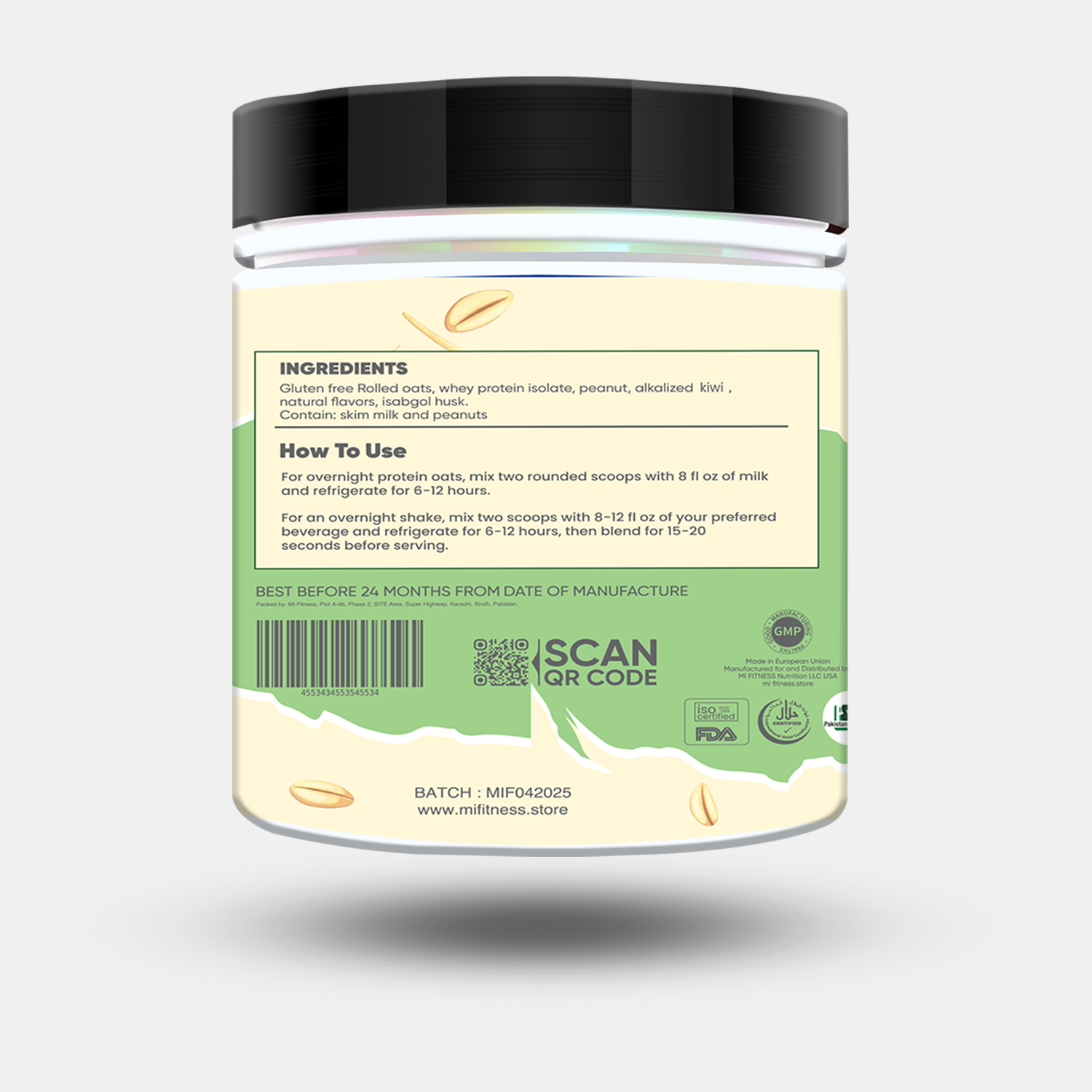 Whey Protein Overnight Oats – Kiwi 800g