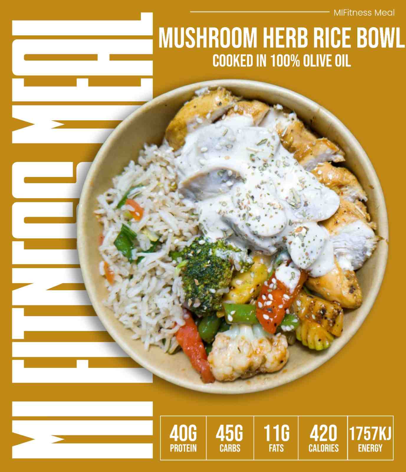 Mushroom Herb Rice Bowl – Mi Fitness