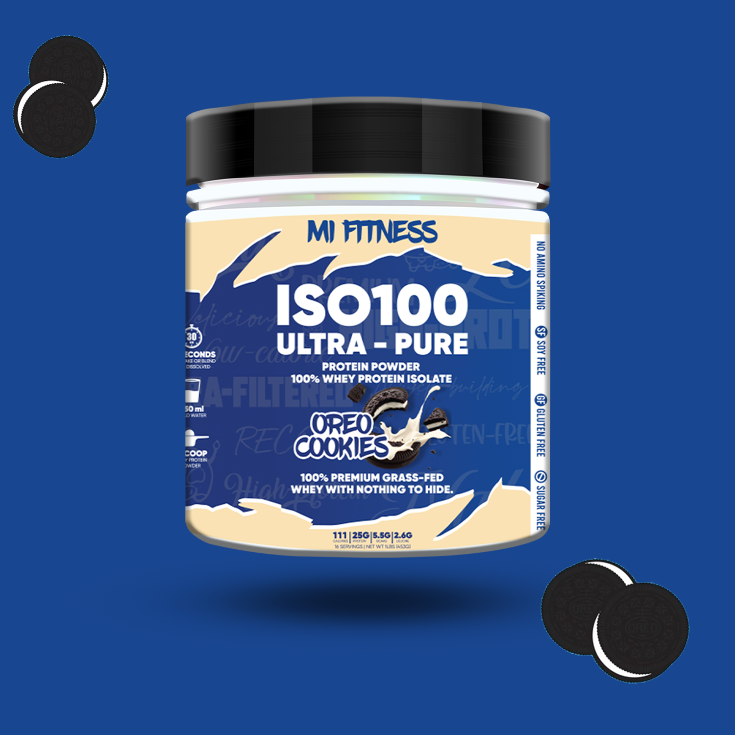 Whey ISO100 ULTRA-PURE Oreo Cookies| 1 lbs - Mi Fitness® - mi Fitness