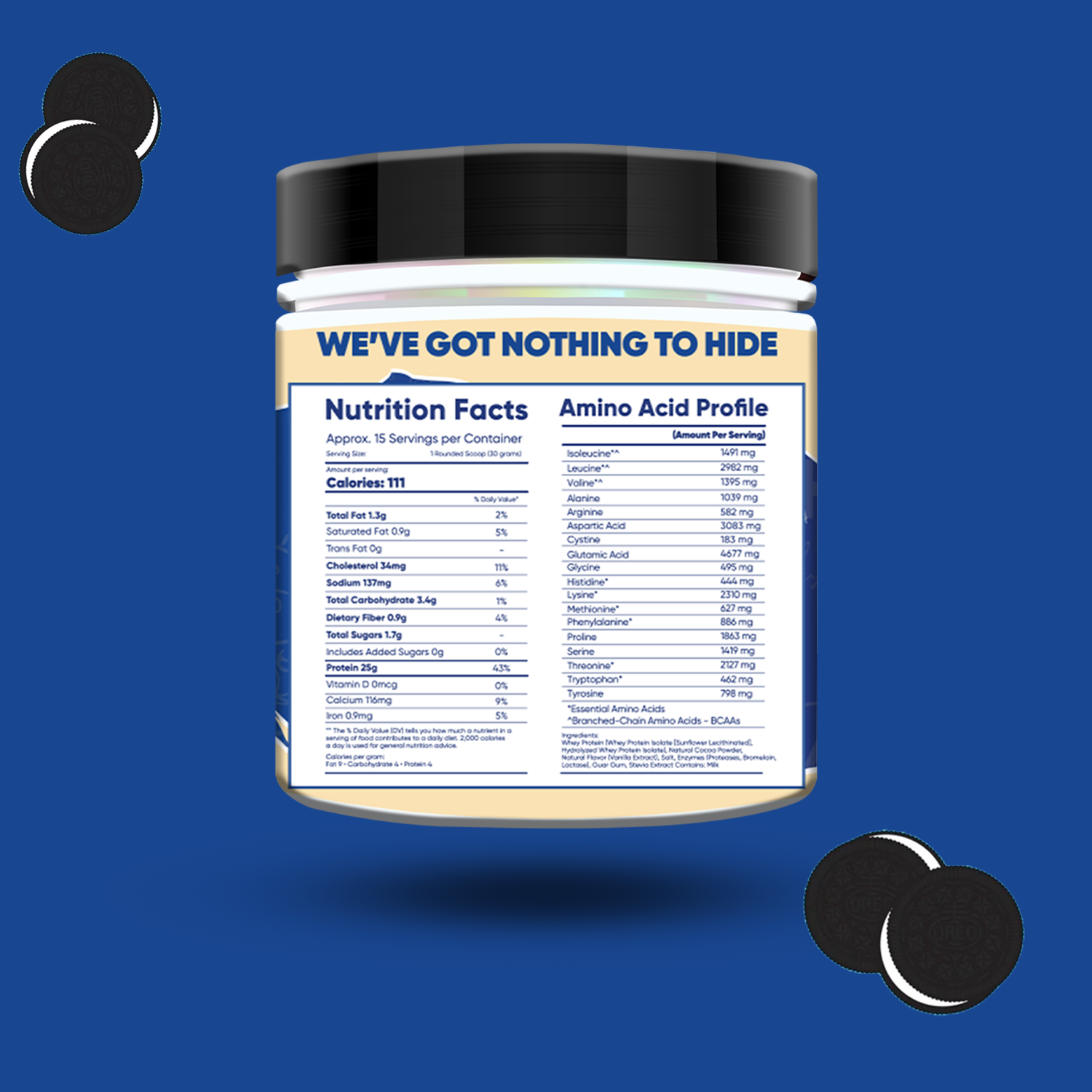 Whey ISO100 ULTRA-PURE Oreo Cookies| 1 lbs - Mi Fitness® - mi Fitness