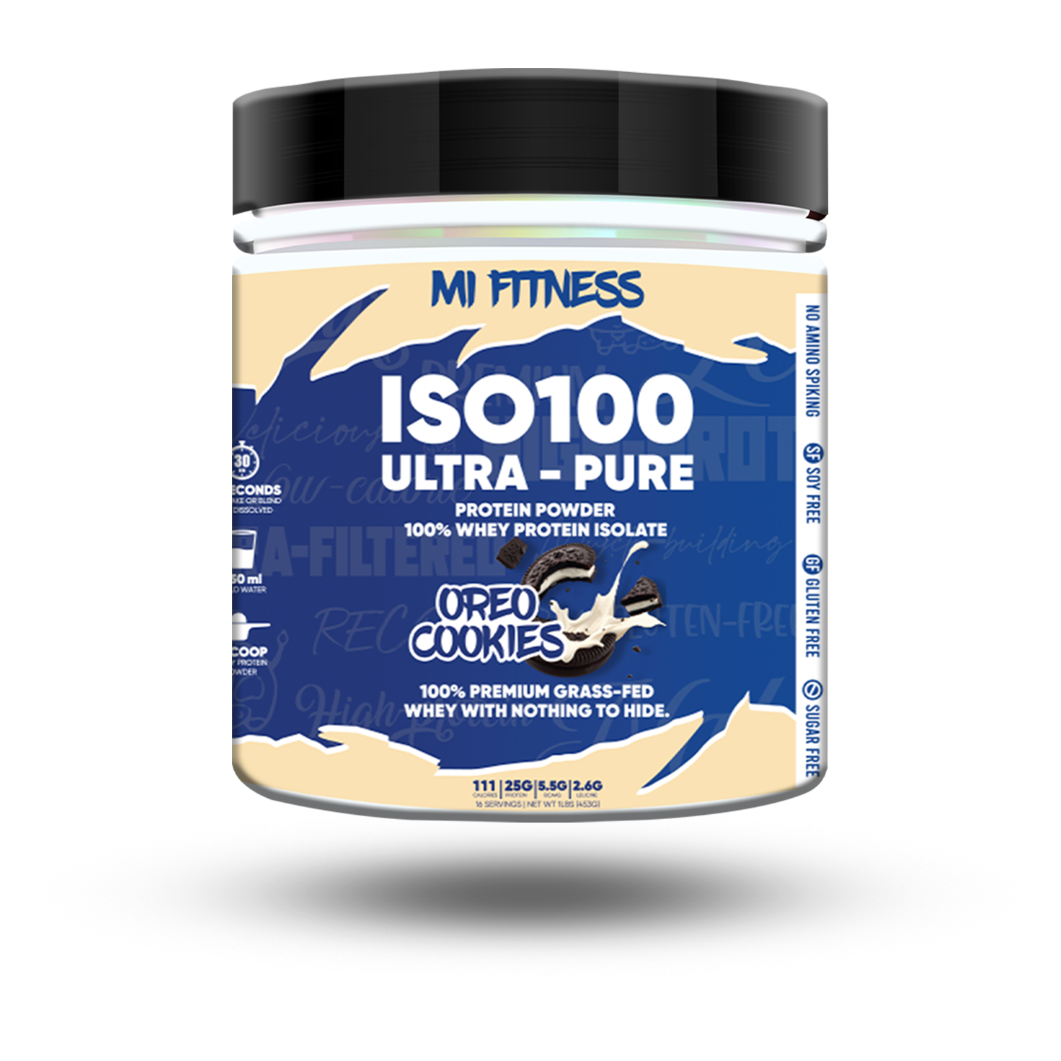 Whey ISO100 ULTRA-PURE Oreo Cookies| 1 lbs - Mi Fitness® - mi Fitness