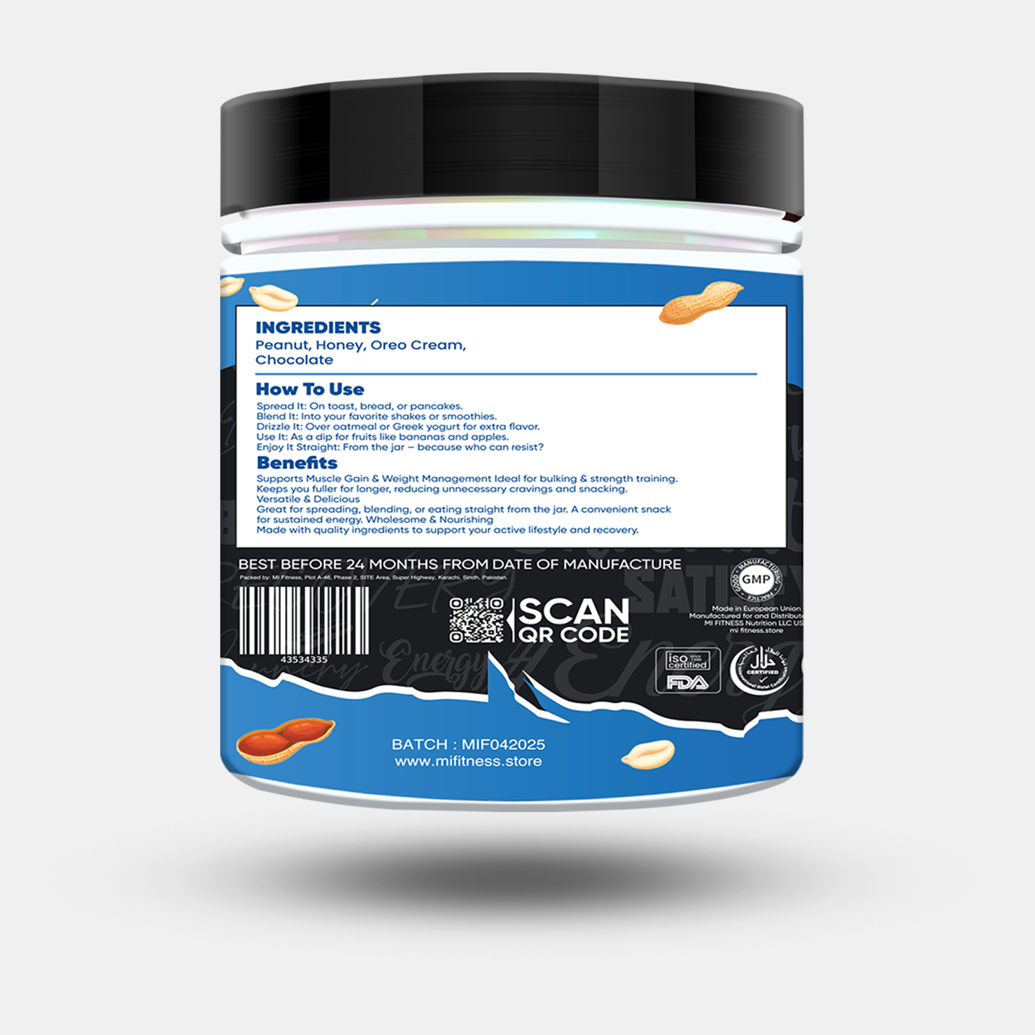 Peanut butter Oreo Cream Protein 01 kg - Mi Fitness®