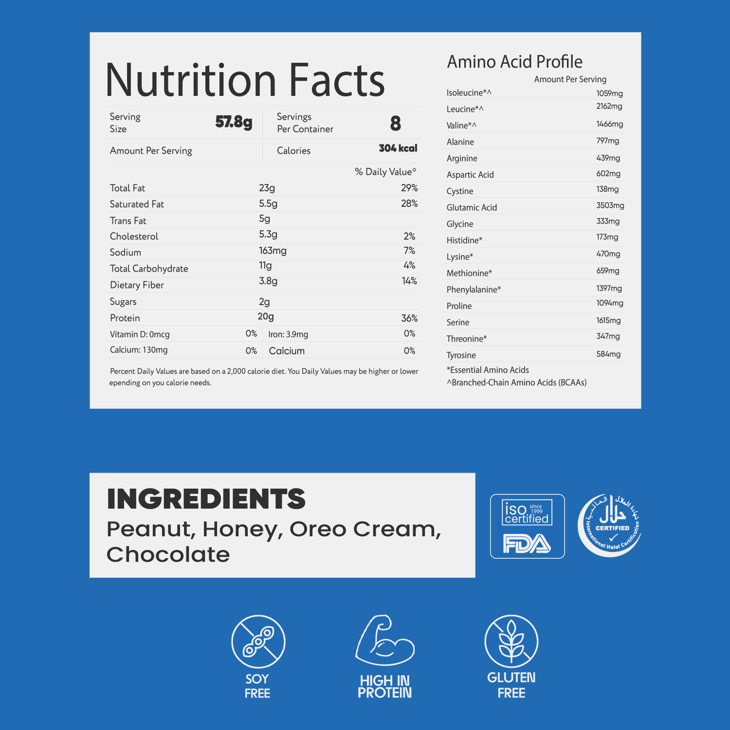 Peanut butter Oreo Cream Protein 01 kg - Mi Fitness®