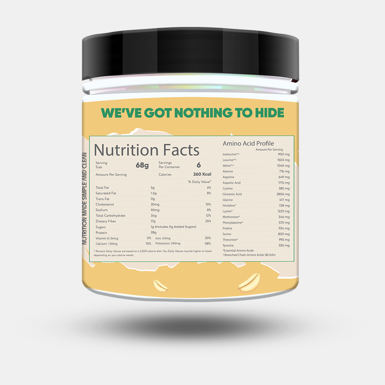 Whey Protein Overnight Oats – Pineapple 800g