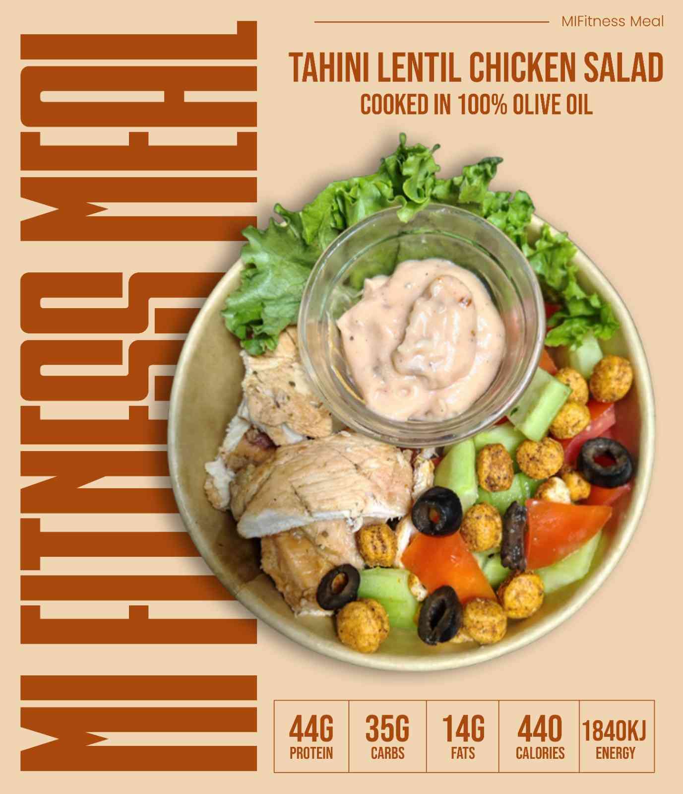 Tahini Lentil Chicken Salad