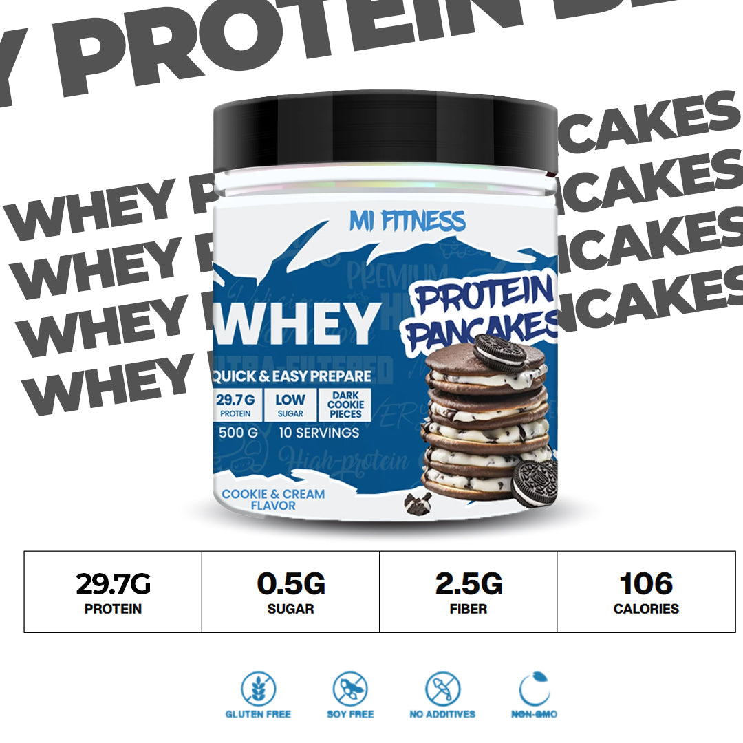 Whey Protein Pancakes | 29.7g Protein | Cookie and Cream