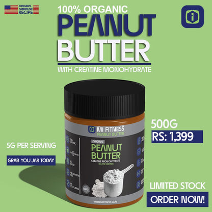 Peanut Butter with Creatine Monohydrate 500 g - Mi Fitness