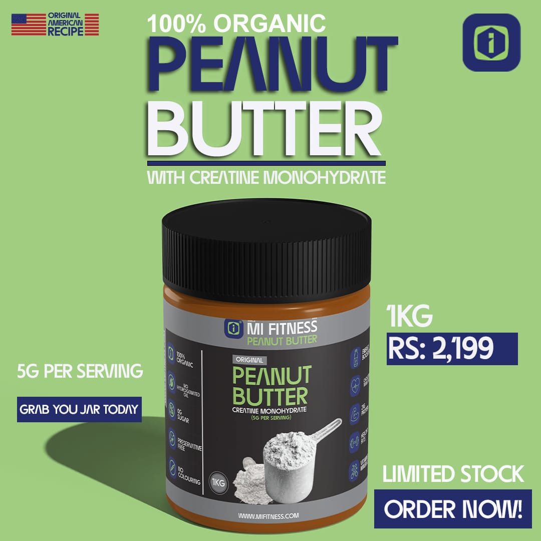 Peanut Butter with Creatine Monohydrate 01 kg - Mi Fitness