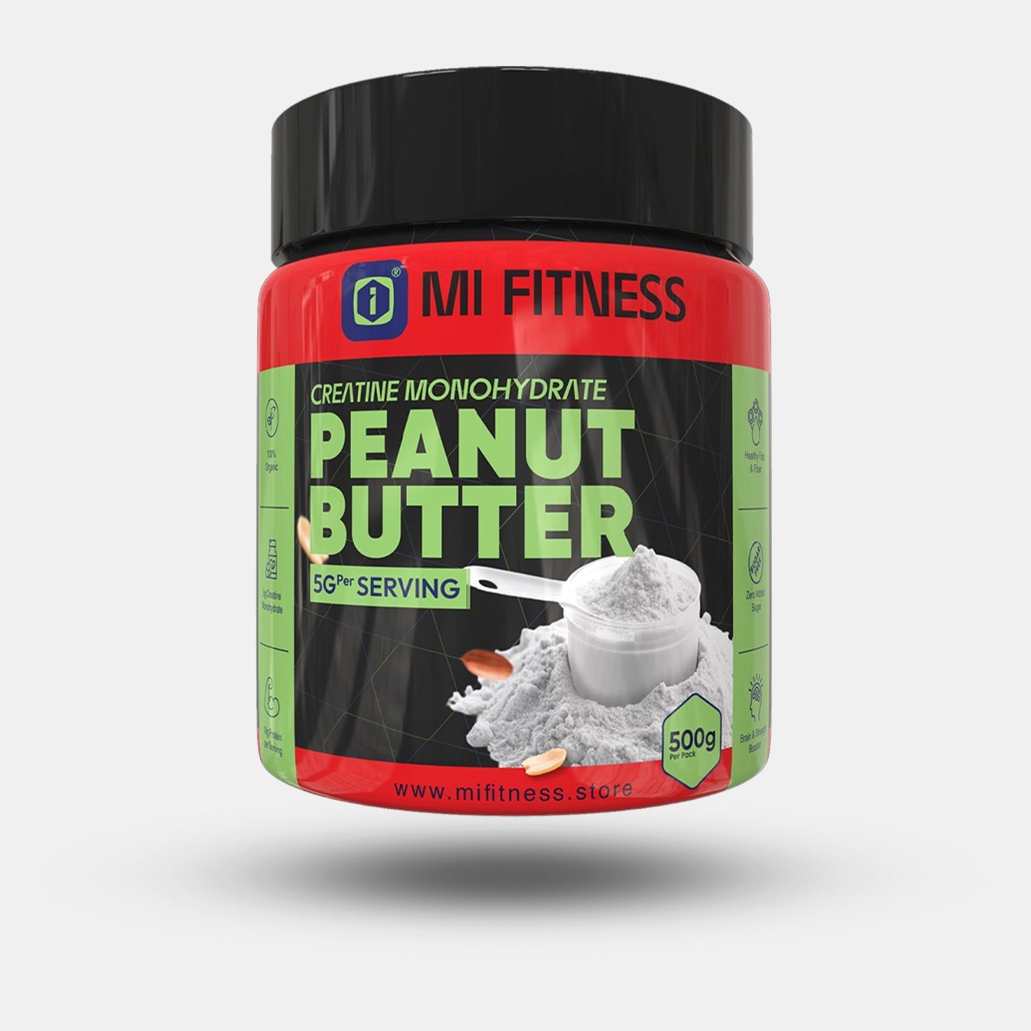 Peanut Butter with Creatine Monohydrate 500g - Mi Fitness® - mi Fitness
