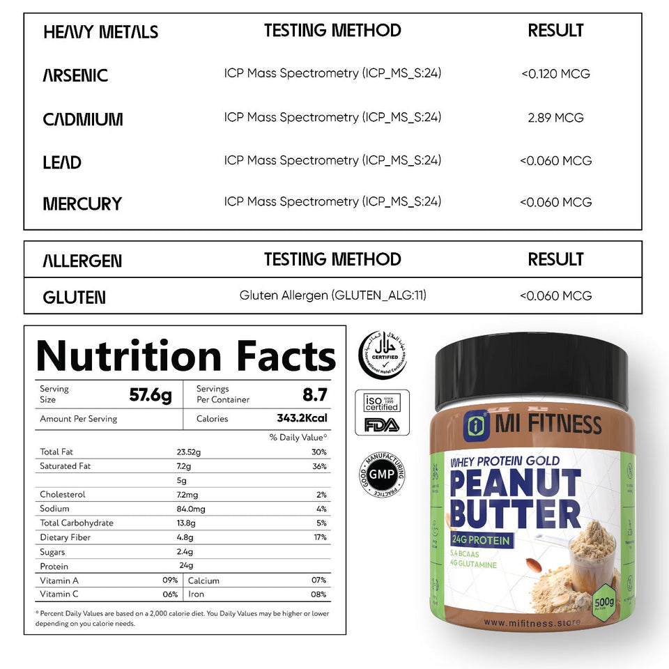 Peanut Butter Whey Gold 01 kg - Mi Fitness