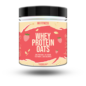 Whey Protein Overnight Oats – Strawberry 400g - mi Fitness